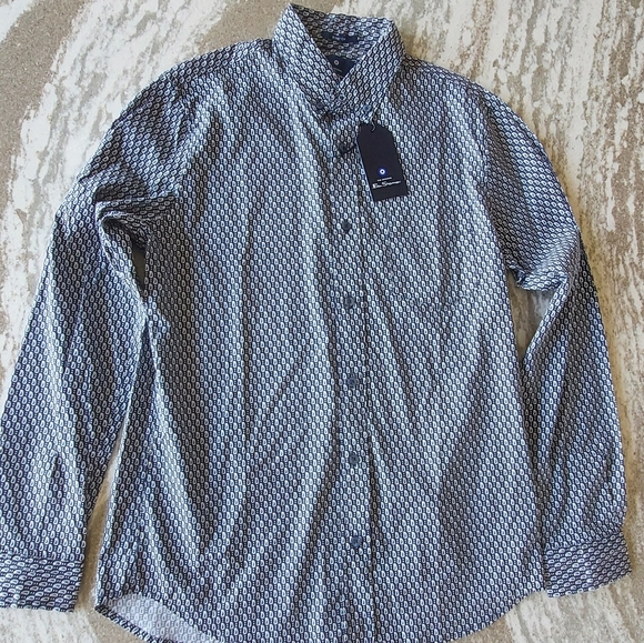 Denim & Flower Men's Viscose Long Sleeve Shirt NEW Size Medium - Picture 2 of 3